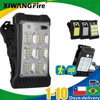 1PC Outdoor COB LED Solar Clip Light Portable Waterproof Body Sensor Lamp Courtyard Garden Lamp Patio Home Camping Wall Lights