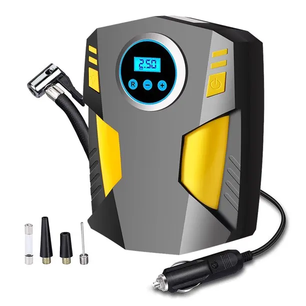 150PSI Electric Air Pump 12V Portable Air Compressor Pump Tire Inflator w/ LED Light with Digital Pressure Gauge TPMS