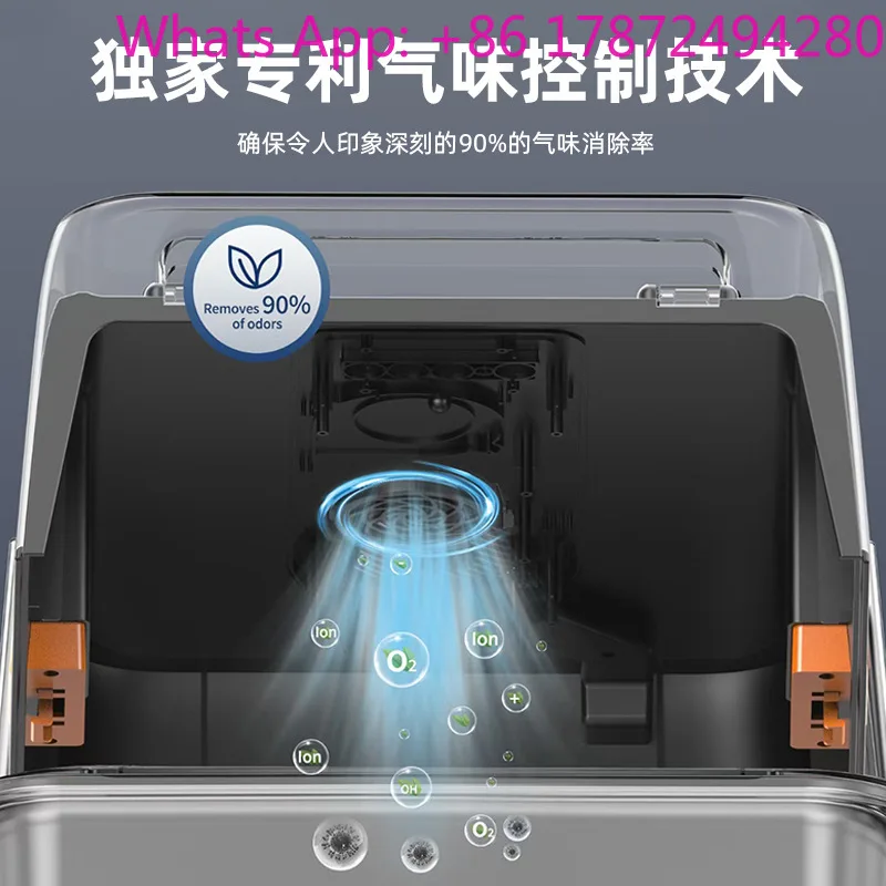 Stainless steel cat    box is super large enclosed and high-profile anti-splash cat toilet deodorizing cat    box