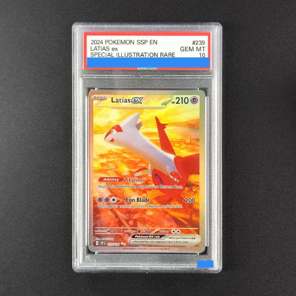 

2024 POKEMON SSP EN LATIAS ex SPECIAL ILLUSTRATION RARE 239 GEM MT 10 Collection DIY Rating Card High Quality Replica Card