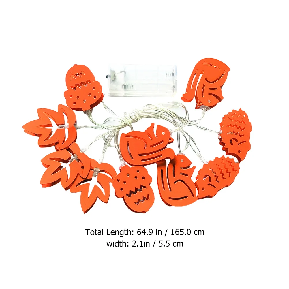 1 مجموعة Led الديكور ضوء سلسلة السنجاب الصنوبر المخروط مابل ليف تصميم لعيد الشكر عيد الميلاد حفلة الخريف الخريف ديكور عيد الميلاد #3