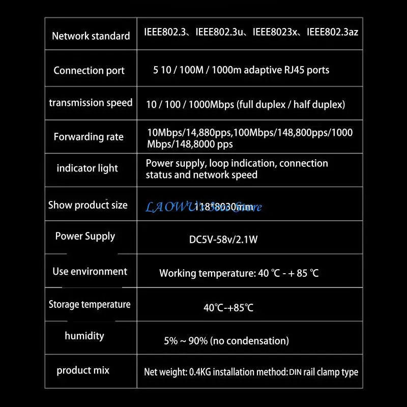 

Y8AD 5 Ports Desktop 1000 Мбит / с сетевого переключателя 1000 м быстро