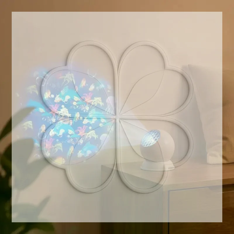 Dreamy Pattern Multifunctional Projection Lamp Eye Protection Dimmable Light for Anniversary Romantic Date Decor