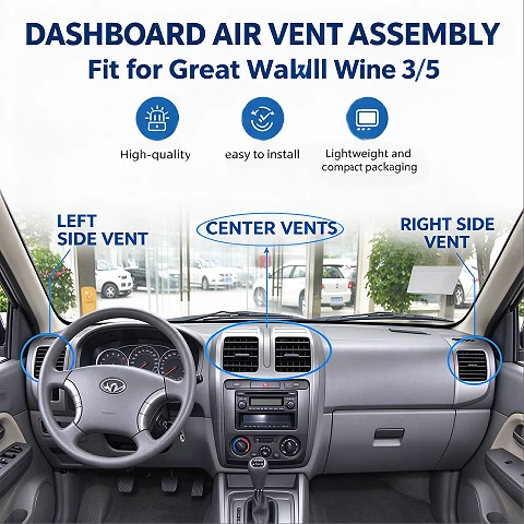2/4Pcs Center Console A/C Air Vent Outlet for Great Wall Wingle 3/5 Dashboard Air Conditioning Vent Replacement
