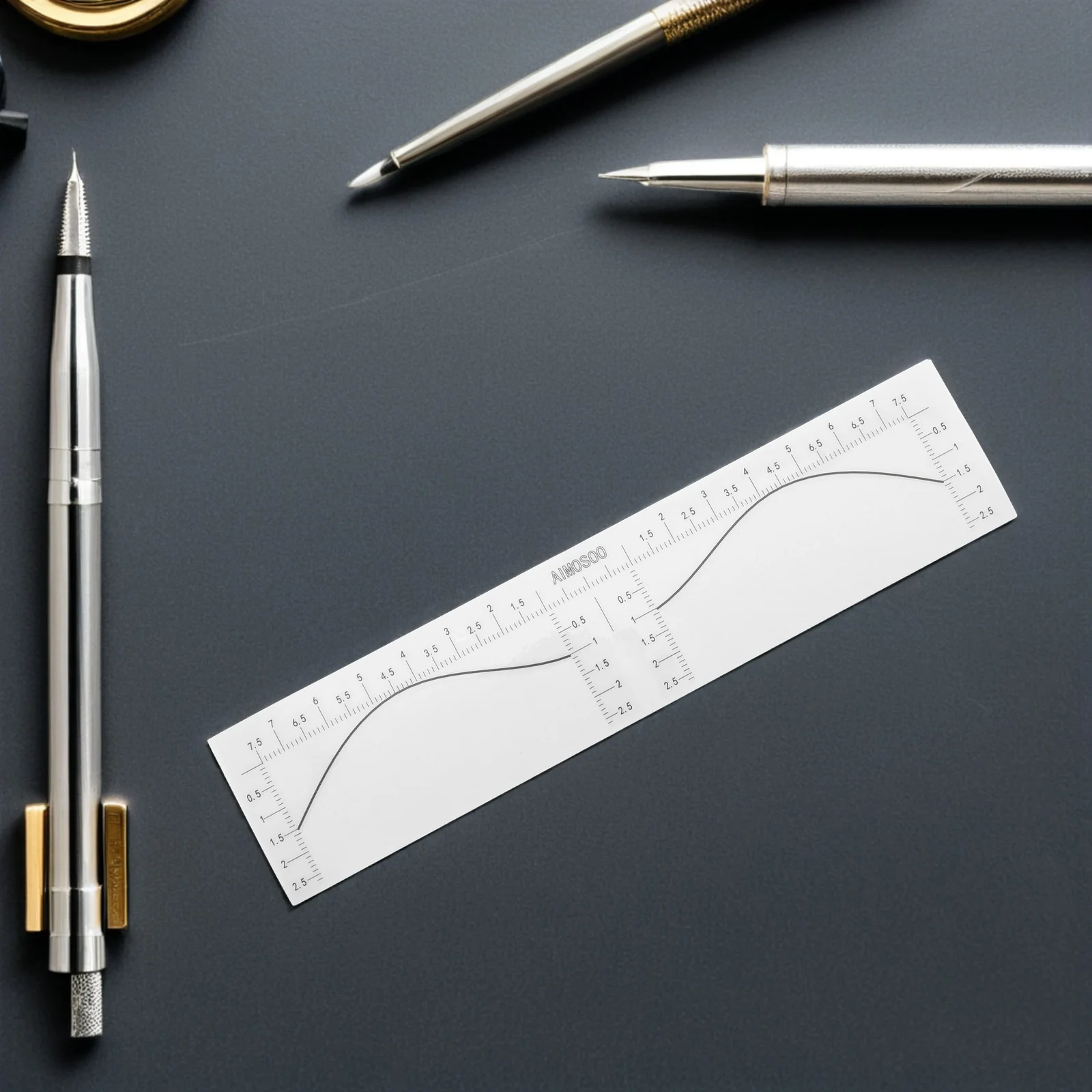 

100Pcs Eyebrow Ruler Disposable Stickers Adhesive Brow Mapping Tools Precision Measuring Stencil for Tattoo Makeup Salon DIY