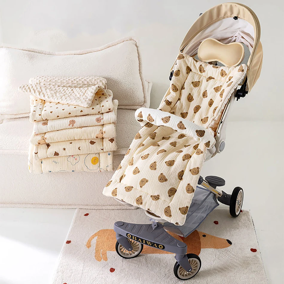 Kangobaby #My Soft Life# Autumn Winter Baby Stroller Mat Thickened Cotton Warm Newborn Mattress Size 80x40cm