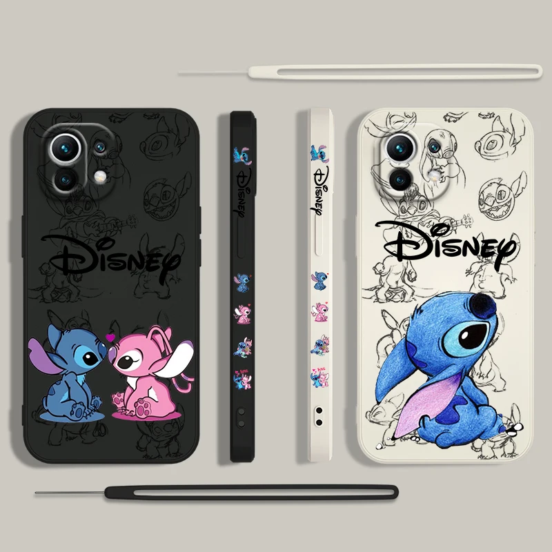 Disney-funda de teléfono de puntada para Xiaomi, carcasa suave de 14, 13, 12, 11, 10 T Pro, Ultra Lite, 5G, cuerda líquida izquierda, 5G