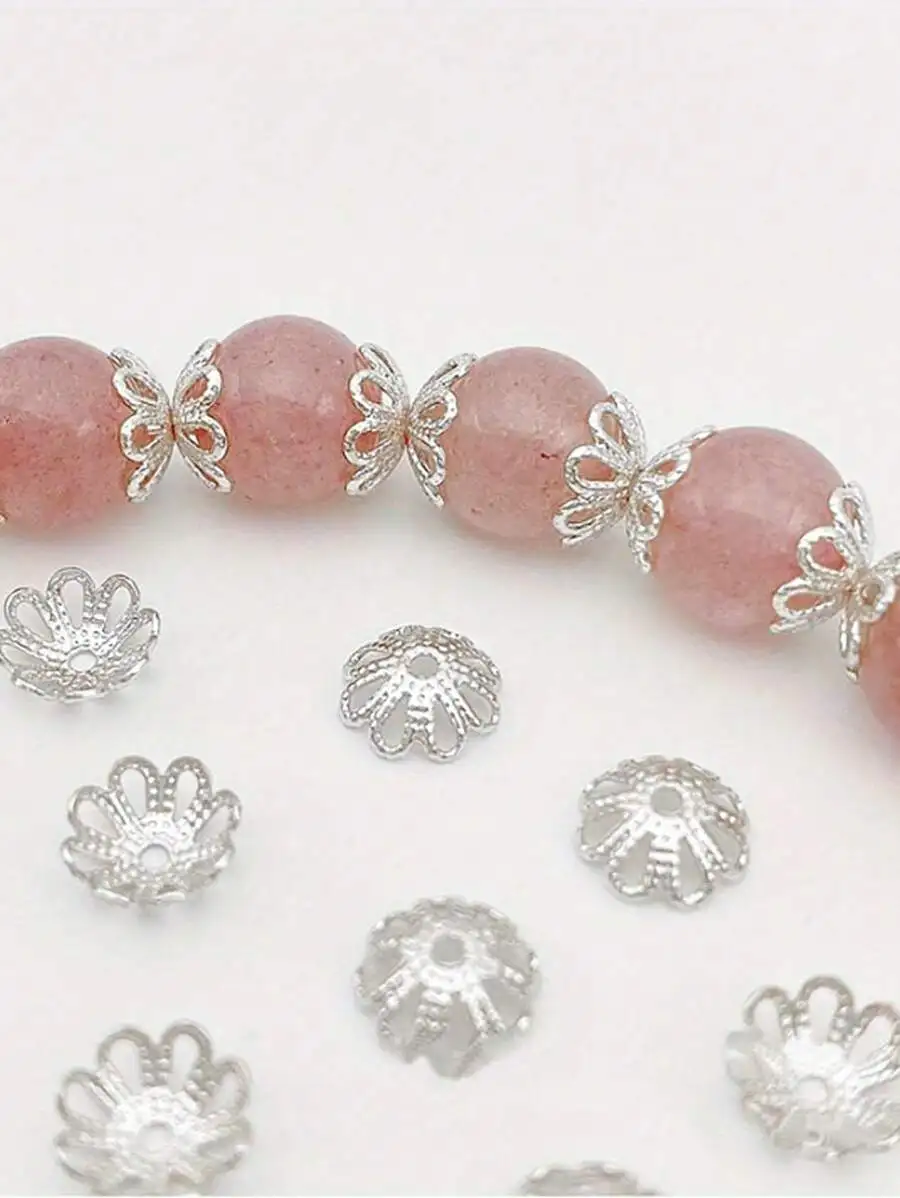 

200pcs/Lot 9mm Lron Metal Leaf Flowers Bead End Caps for Jewelry Making Needlework Bracelets Spacer Bead Caps DIY Accessories