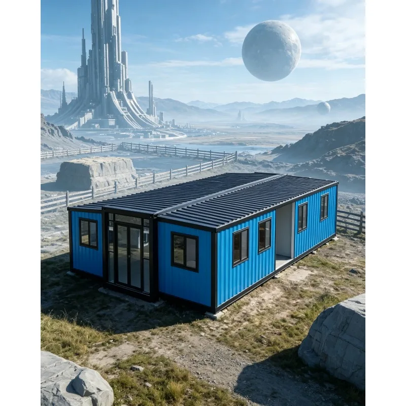 Customizable Luxury 20ft Portable Prefab Modular Steel Tiny House Modern Graphic Design Office Hotel Detachable Container Home