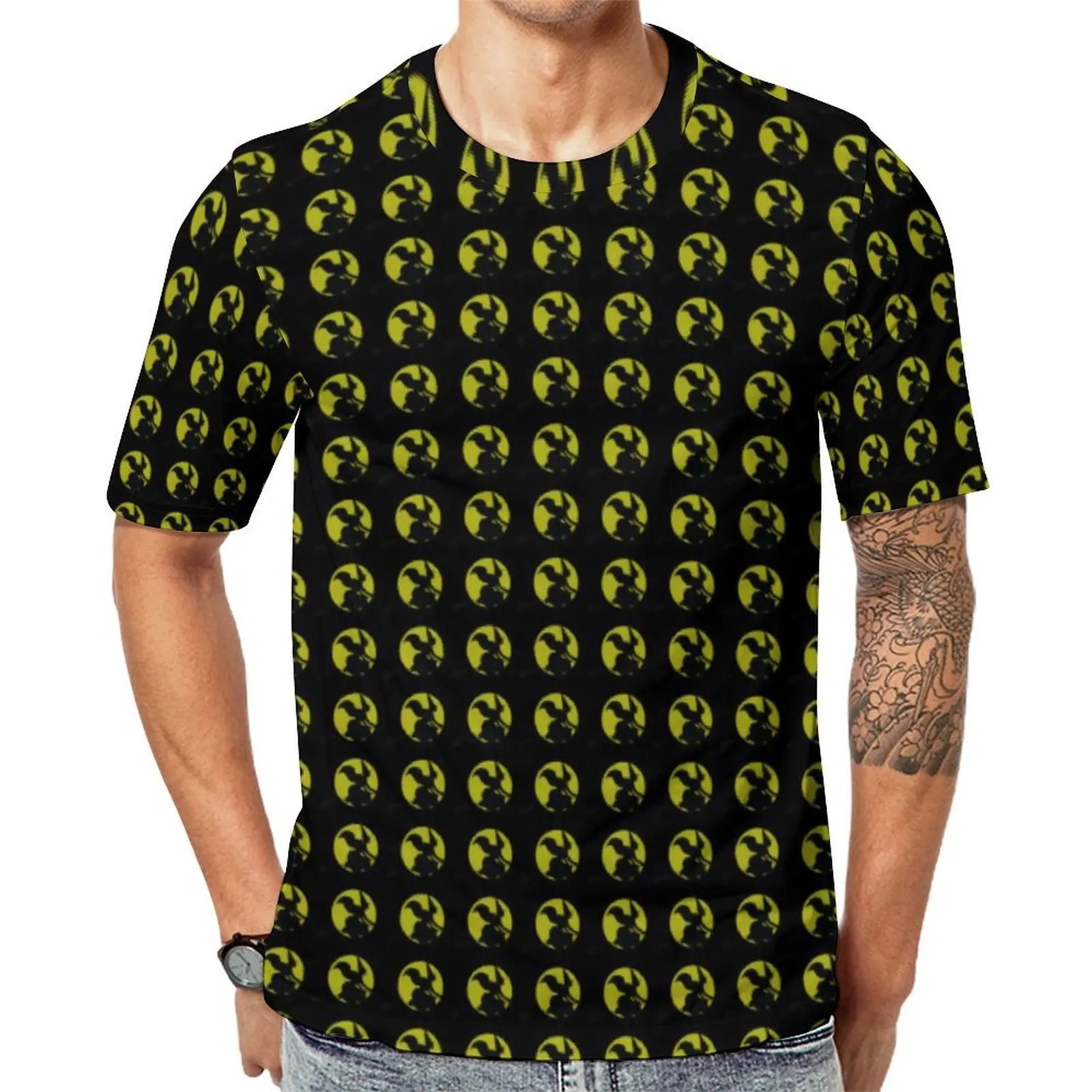 Flying Witch T-Shirt Halloween Holiday Hip Hop T Shirts Mens Kawaii Tee Shirt Summer Short Sleeve Pattern Tees Plus Size 6XL