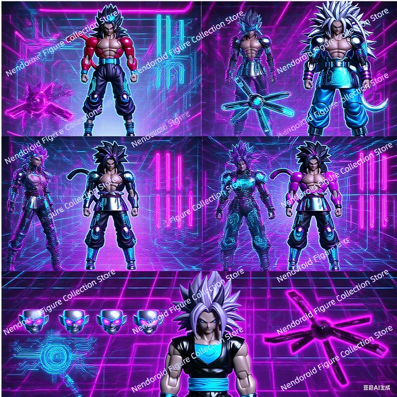 KW ドラゴンボール ブラック悟空 孫悟空 孫悟飯 アニメアクションフィギュア 超サイヤ人 映画版 DBZ モデル 多種類アクセサリー付き