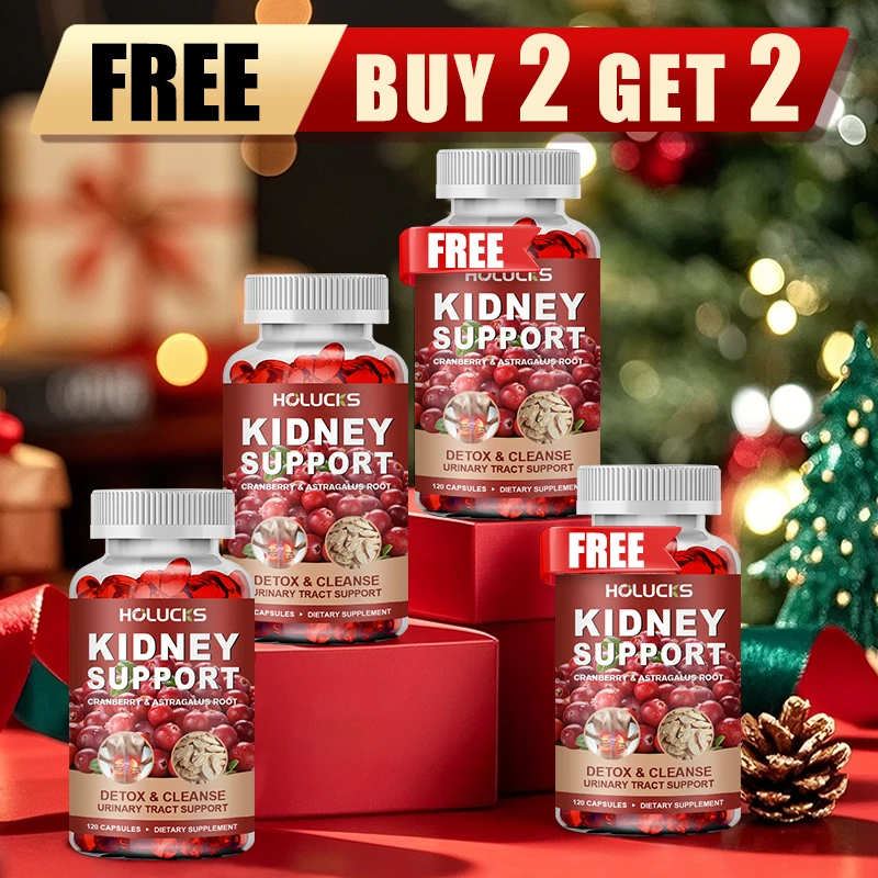 HOLUCKS Kidney Support Supplement, with Cranberry & Astragalus, Promote Urinary Tract Health, Detox & Cleanse for Men & Women