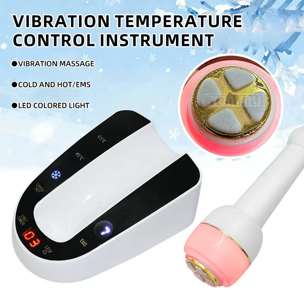Yunlin Li Hot And Cold Compress Instrument, Positive And Negative Ion Facial Essence Introduction Vibration Massage