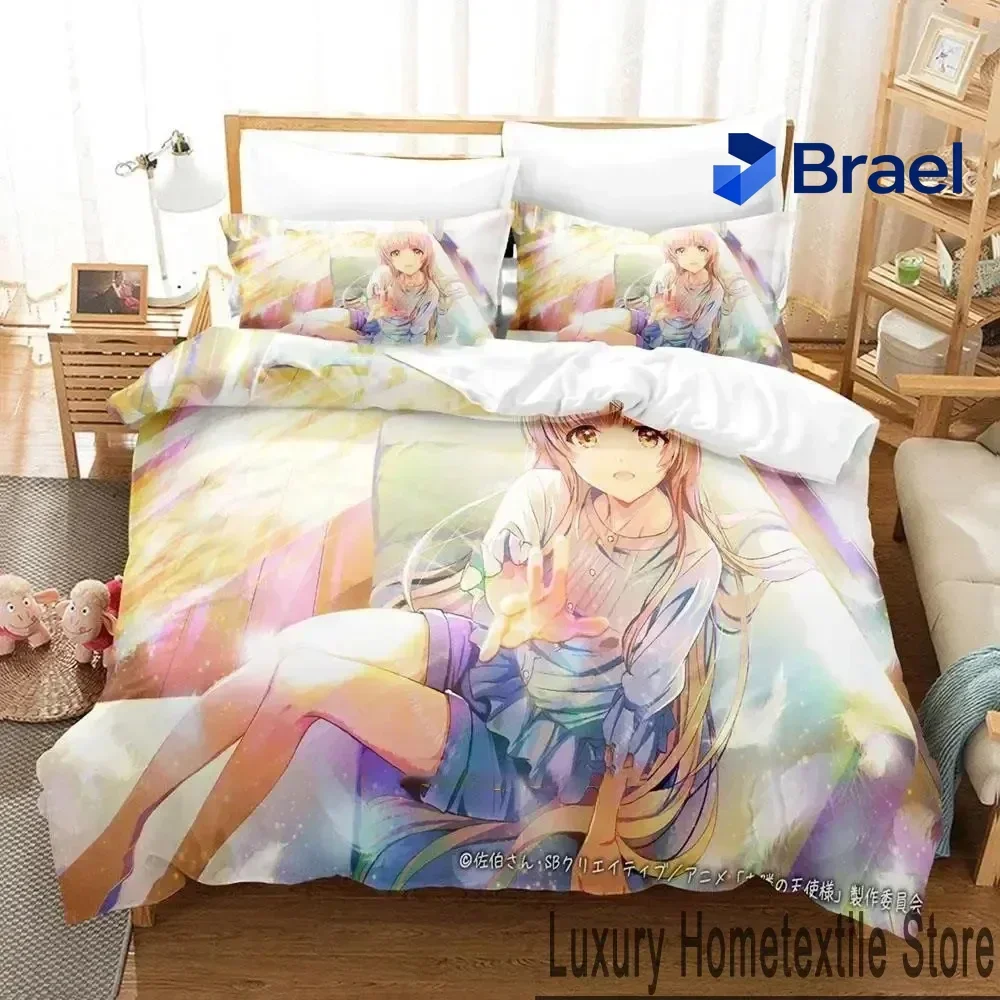 Exquisite The Angel Next Door Spoils Me Rotten Anime Bedding Set Duvet Cover Bed Set Quilt Cover Pillowcase Comforter King Queen