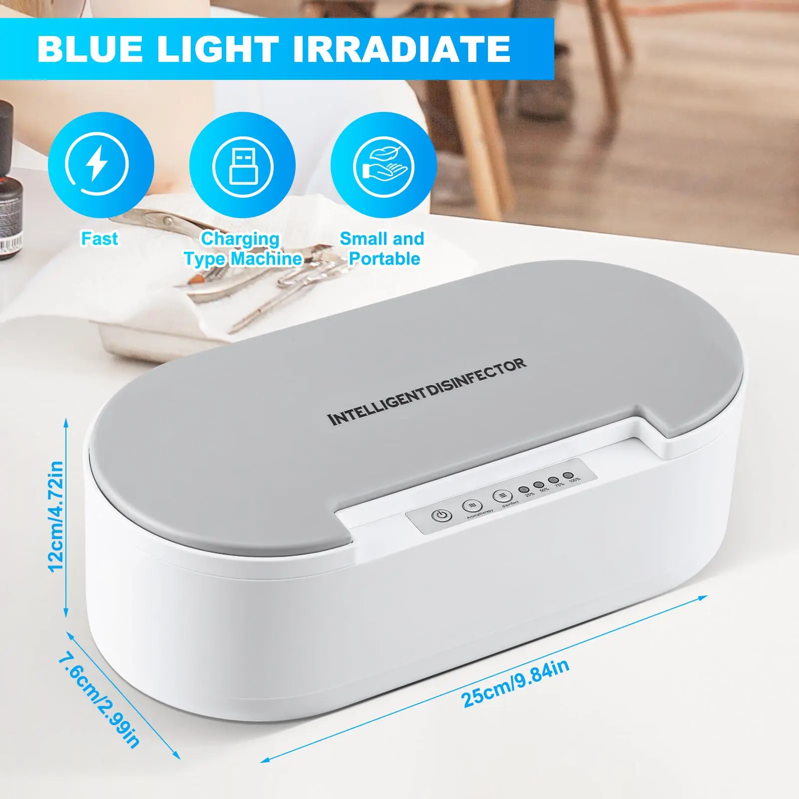 المتقدمة تعقيم صينية صندوق تعقيم مسمار أداة فنية صينية تعقيم صينية صندوق مسمار الفن صالون تعقيم أدوات