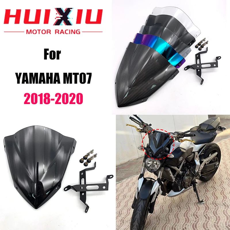 Deflector de parabrisas delantero de modificación de motocicleta, guardabarros de parabrisas para YAMAHA MT07, FZ07, FZ07, 2018, 2019, 2020