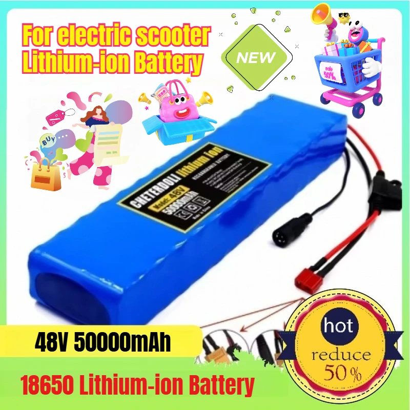 

13S2P 48V 50Ah Battery Pack 18650 for Electric Scooter Lithium-ion Battery