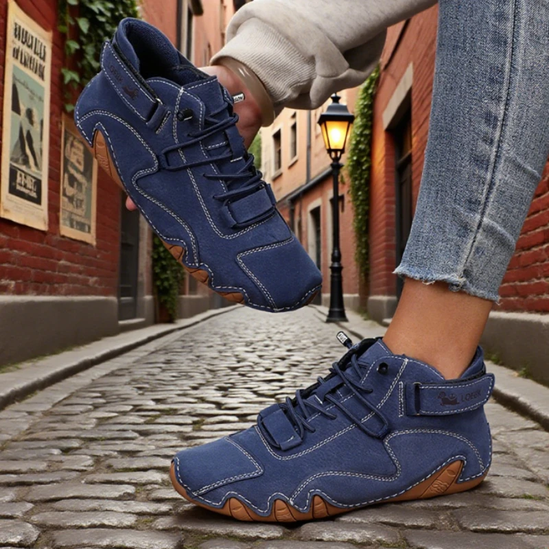 Neue 2025, En's Retro Design Stiefeletten Männer Outdoor Casual Leder Schuhe Atmungsaktiv Komfortable Sommer Heißer Verkauf Flache Turnschuhe