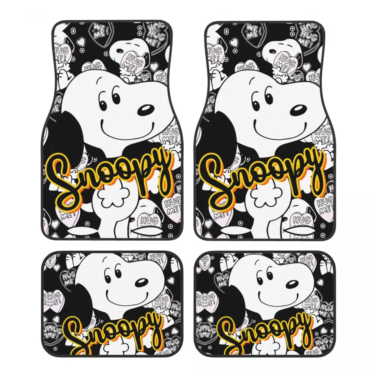 

Snoopys Cartoon Dog Automotive Floor Mats for Cars Universal Fit Full Set Car Floor Mats Non-Slip for Truck Sedans