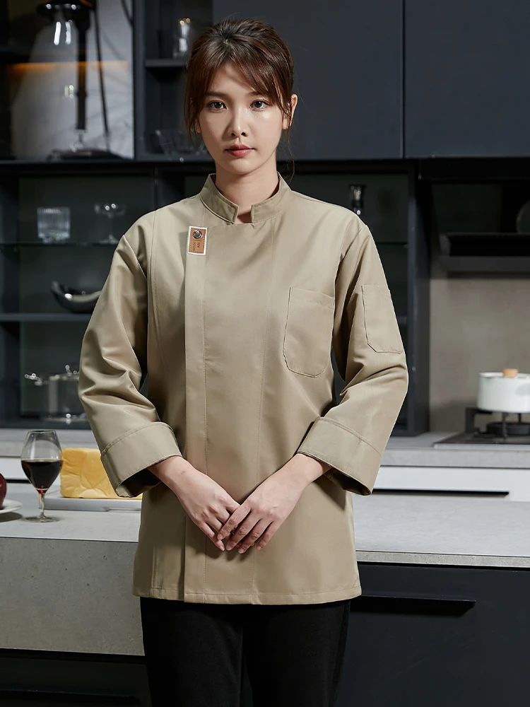 Hotel Canteen Back Kitchen Cooking Uniform Mężczyźni Kobiety Szef kuchni Odzież robocza Usługi gastronomiczne Kurtki kucharskie Piekarnia Kawiarnia Kelner Płaszcz roboczy