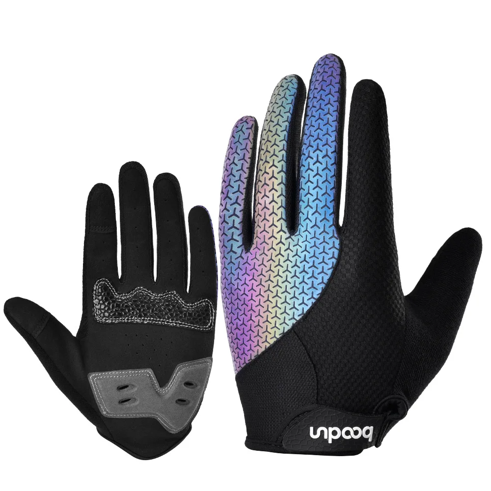 BOODUN Long Finger Cycling Gloves Colorful Windproof Warm Touch Screen Suitable for Outdoor Sports Cycling and Daily Activities