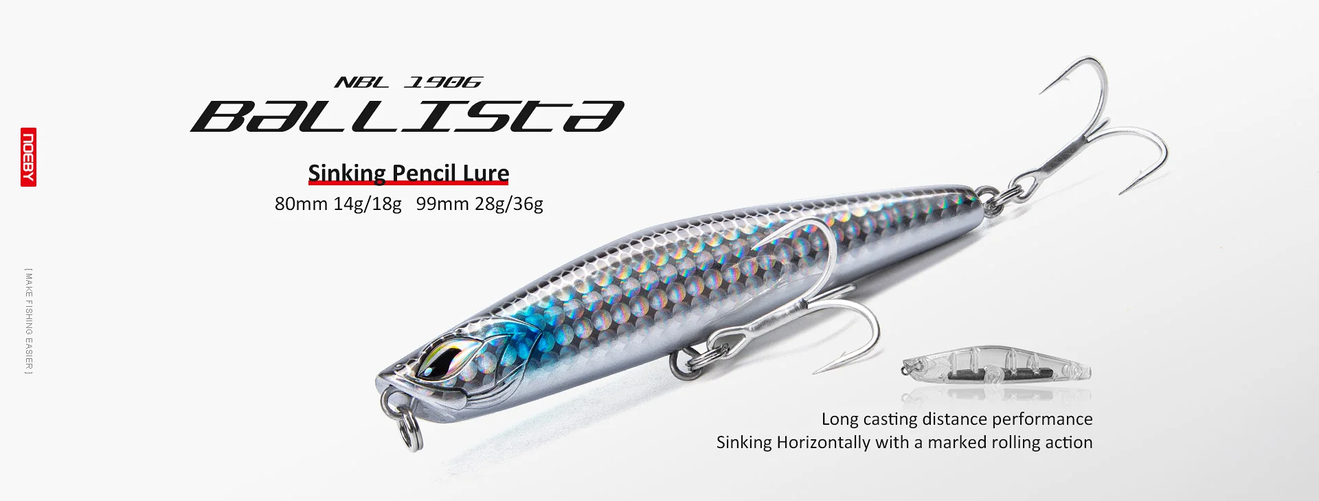 Noeby 115F 25,5g Topwater Bleistift Hund Walker Angeln Lockt Künstliche Harten Köder Für Hecht Meer Bass Salzwasser Angeln lockt – Detail 3