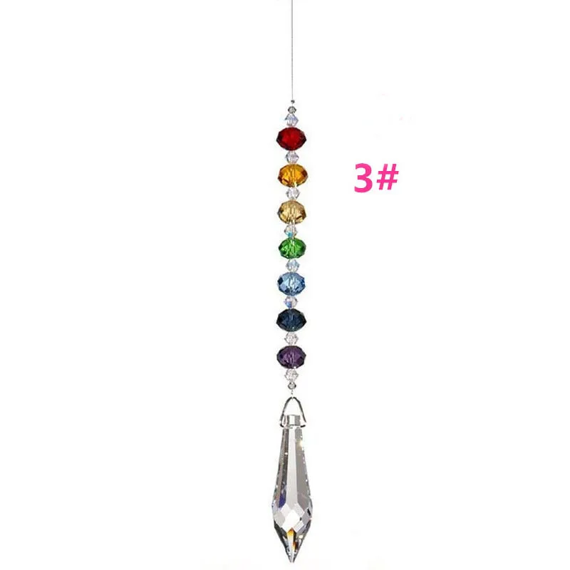 1PCS Crystal Suncatcher Ball Prism Hanging Drop Pendant Feng Shui Decoration Rainbow Maker Hanging Chakra Suncatcher Ornament
