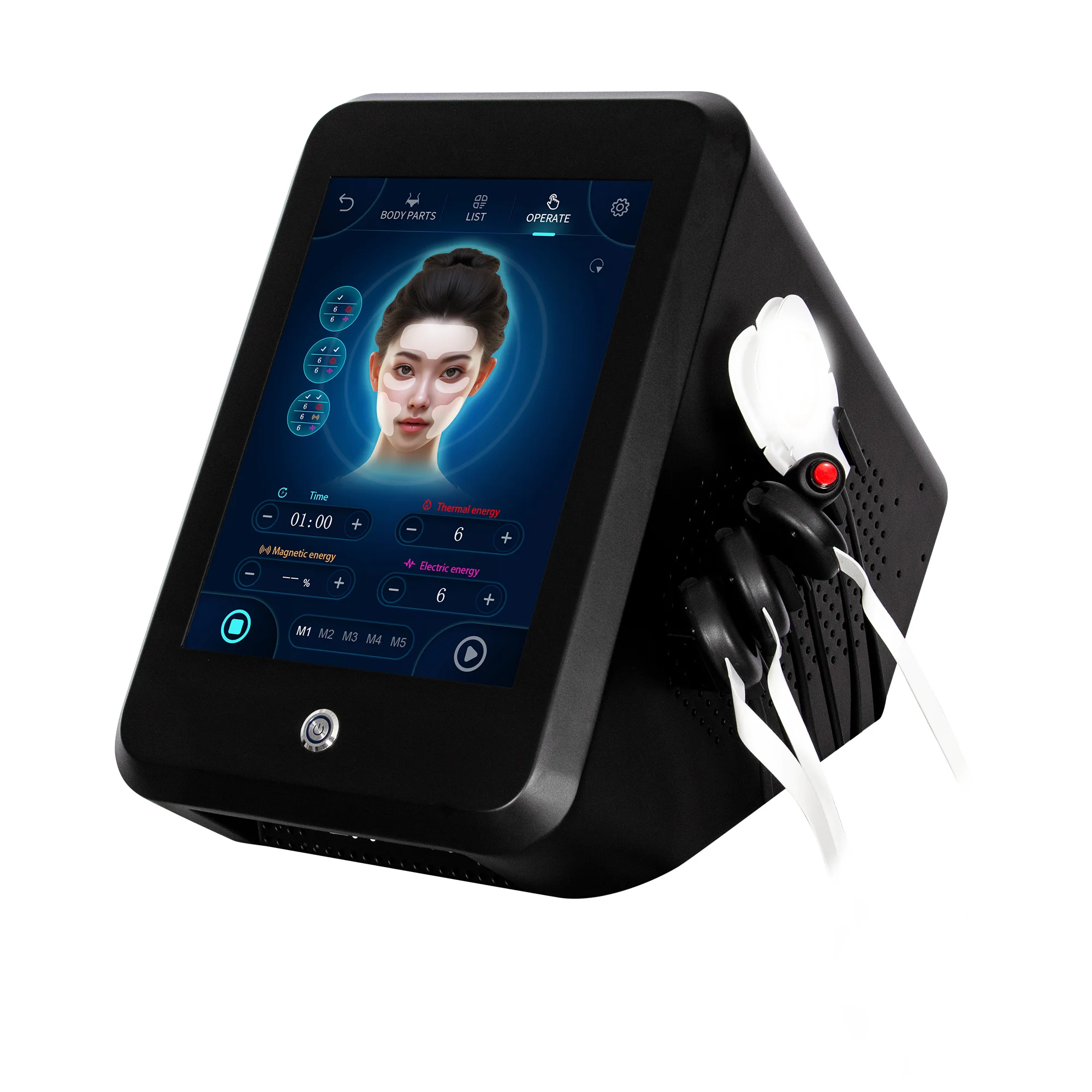 myoslim PE-FACE NEW needle-free Painlss RF Heat Energy Output AndStrong Pulsed Magnetic Non-invasiveFace Lift wrinkle