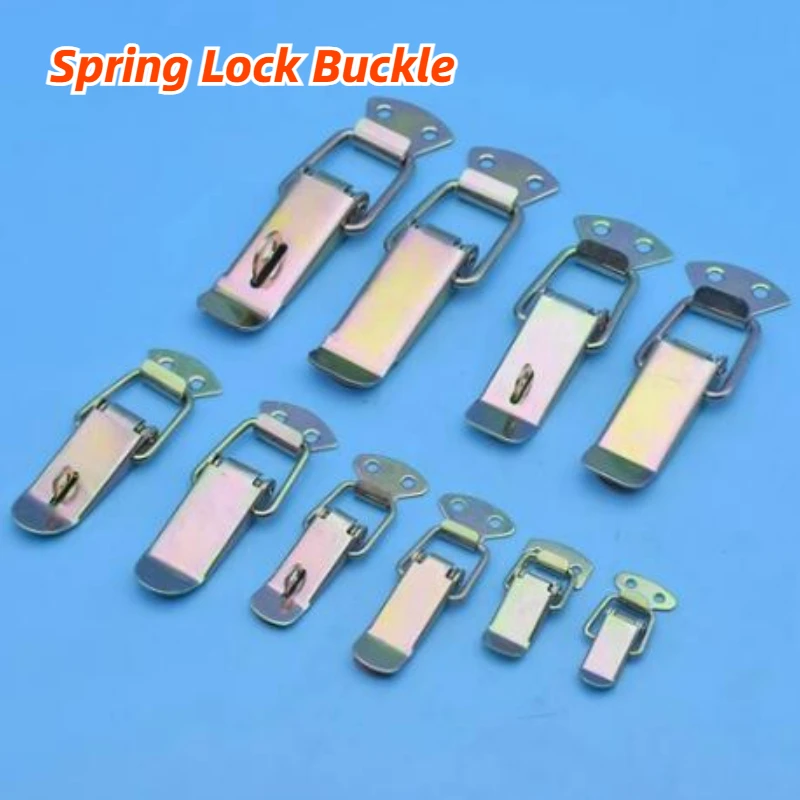 Iron Plating Color Spring Clasp Buckle Burglar-proof Anti-Theft Toggle Latch Catch Hardware Multifunctional Duck Billed Buckles