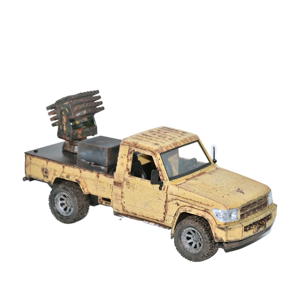 

1/18 scale action figure, scene accessories, vehicle, rocket launcher vehicle, pickup truck, suitable for 3.75-inch action figur