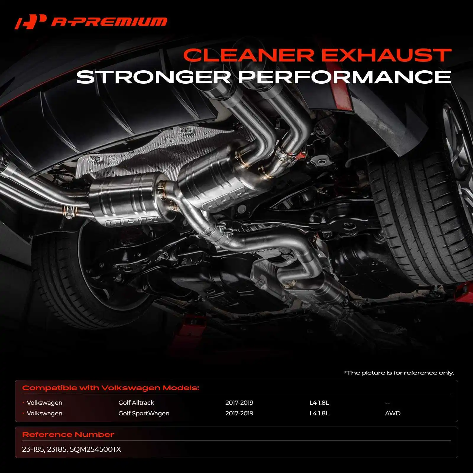 A-Premium Catalytic Converter for Volkswagen Golf Alltrack Golf Sportwagen 2017-2019