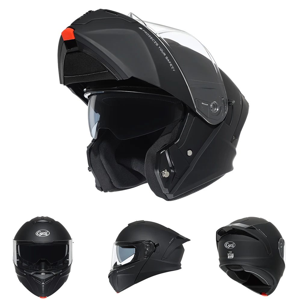 خوذة سييريل المعيارية للدراجات - مراجعة Modular Flip Up Motorcycle Helmet Dot Approved وسعره