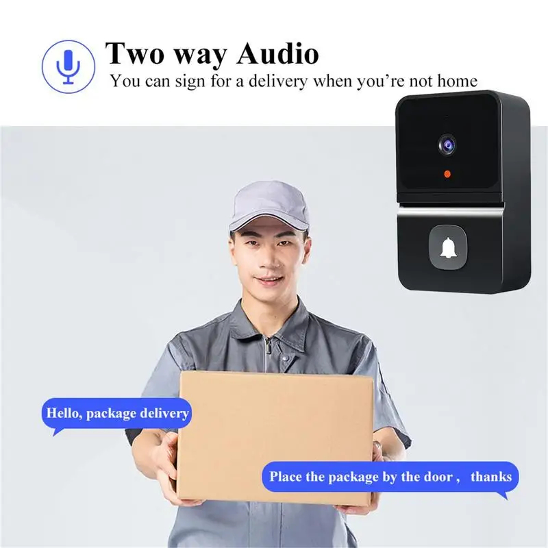 Wireless WiFi Outdoor Doorbell HD Camera Security Door Bell Voice Change Night Vision Video Intercom Home Monitor Door Camera