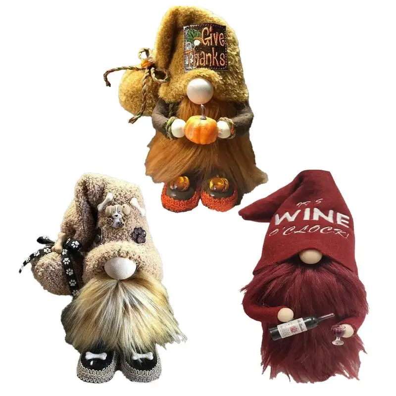 30cm Halloween Christmas Dwarf Doll Stuffed Gnomes Faceless Doll Swedish Tomte Plush Desktop Decor Cute Collectible Figurines
