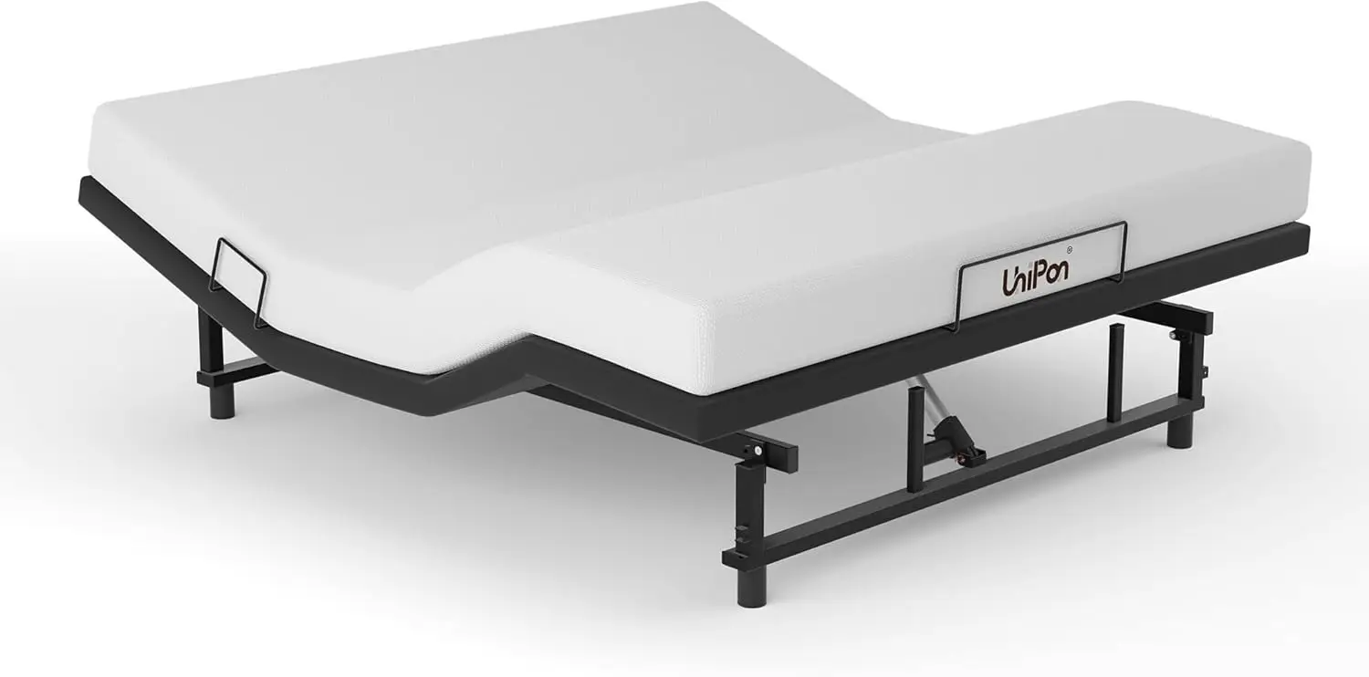 Bed Frame Base King Size, Wireless Remote Control, Zero Gravity, Under Bed Lighting, USB Charging Station, Silent Motor, Mattres