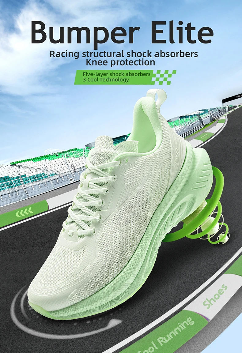ONEMIX 23613 Herren Damen Sommer Leichte Atmungsaktive Laufschuhe Stoßdämpfend Dicke Sohle Hohe Rückfederung Verschleißfeste Sport-Sneaker – Detail 2