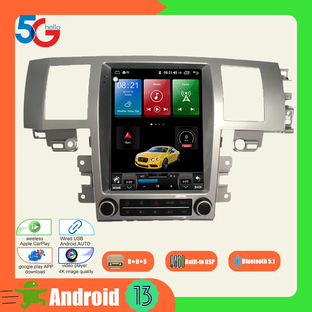 Screen For Jaguar XF X250 2004-2015 Android 13 Car Radio Multimedia Players DVD Auto GPS Navigation Carplay 2Din Head UnitTouch