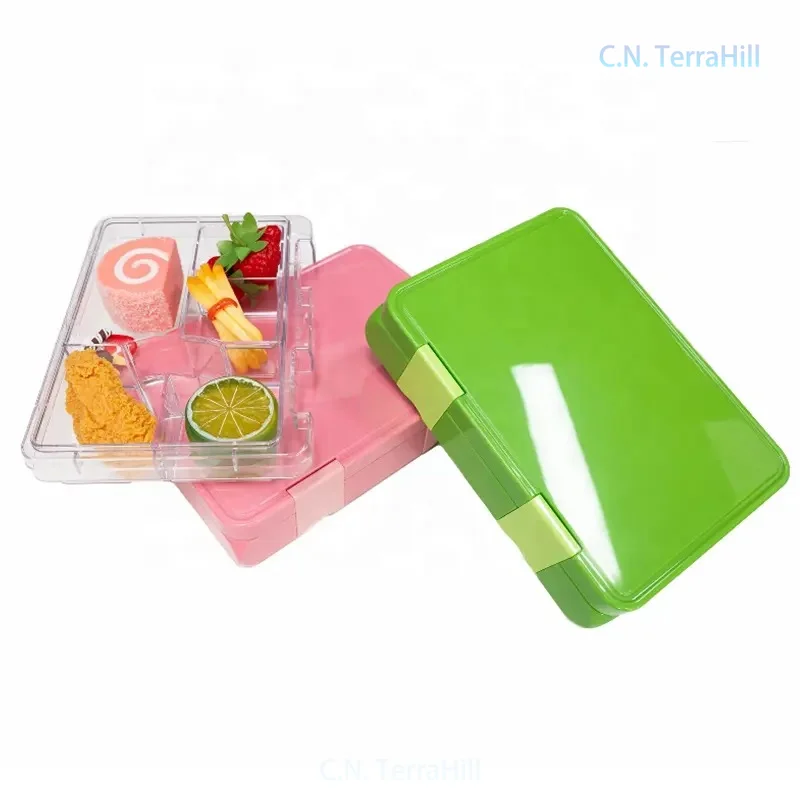 Plastic Compartmentalized Food Container Food Grade Portable Meal Storage for Kids Students Office Travel