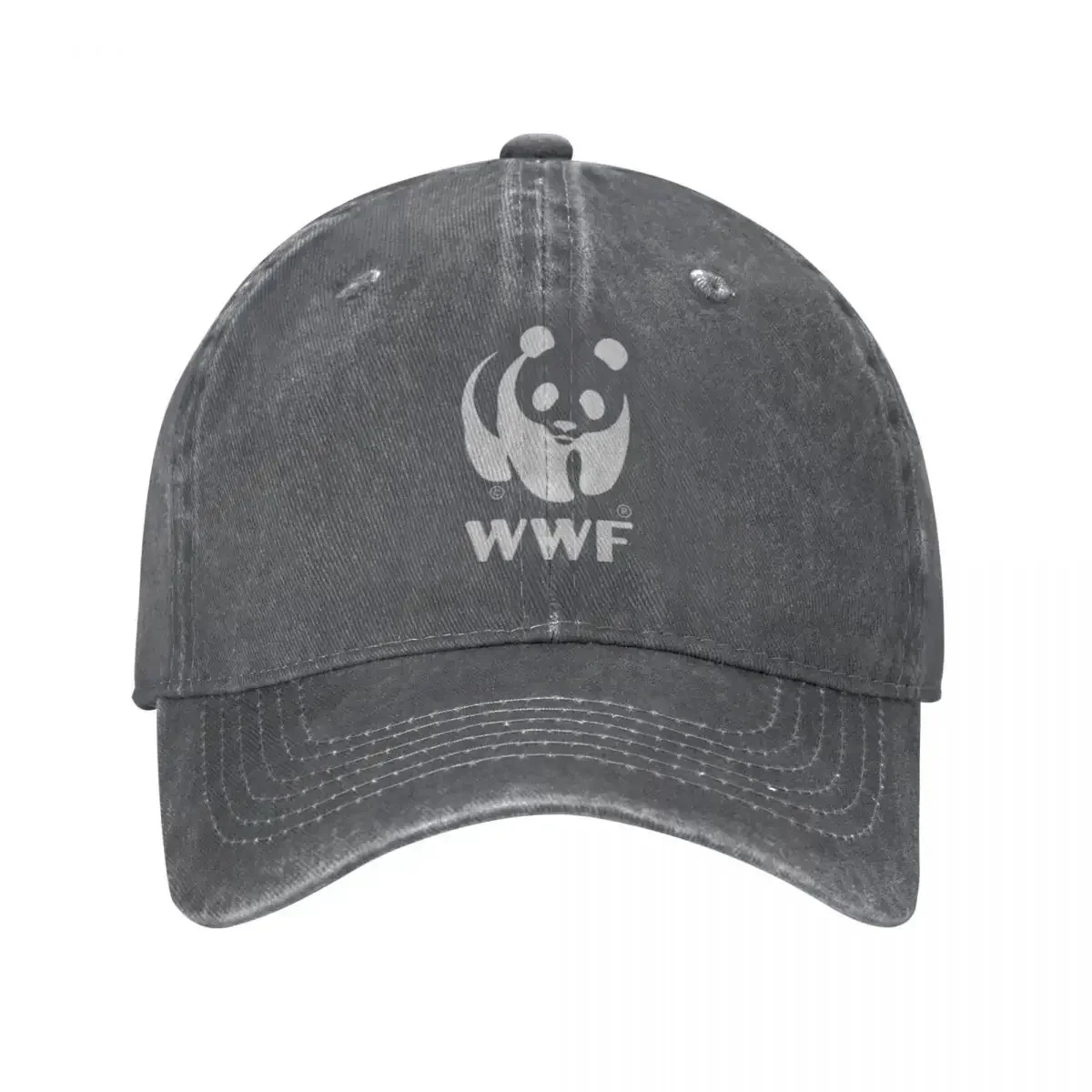 WWF Cute Panda Animal Unisex Baseball Caps Distressed Washed Hats Cap Fashion Outdoor Summer Unstructured Soft Snapback Cap
