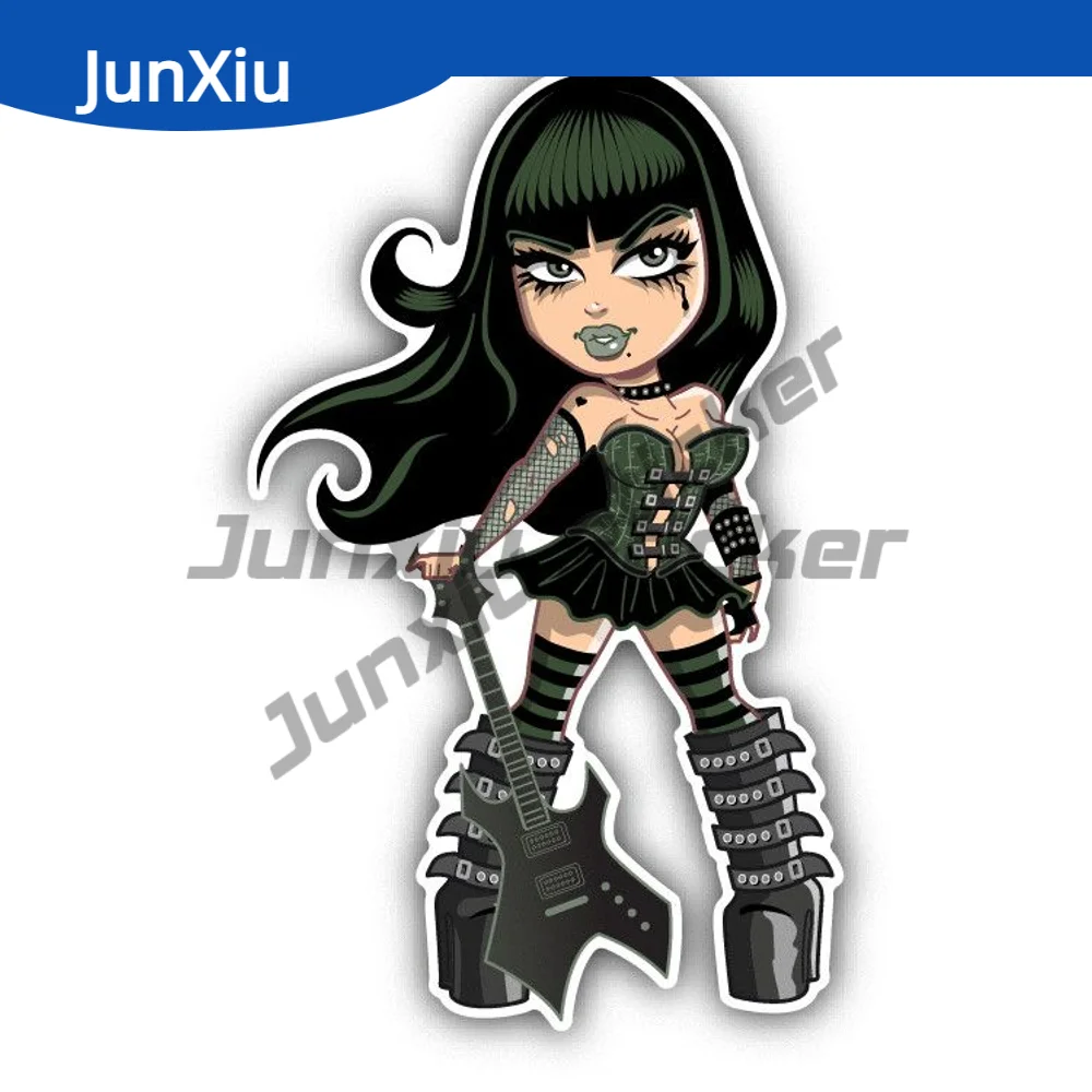 

Goth Girl Sexy Tough Scratch-proof Sunscreen Sticker For Car Bumper Laptop Speedboat Rear Windshield Waterproof Exterior Decal