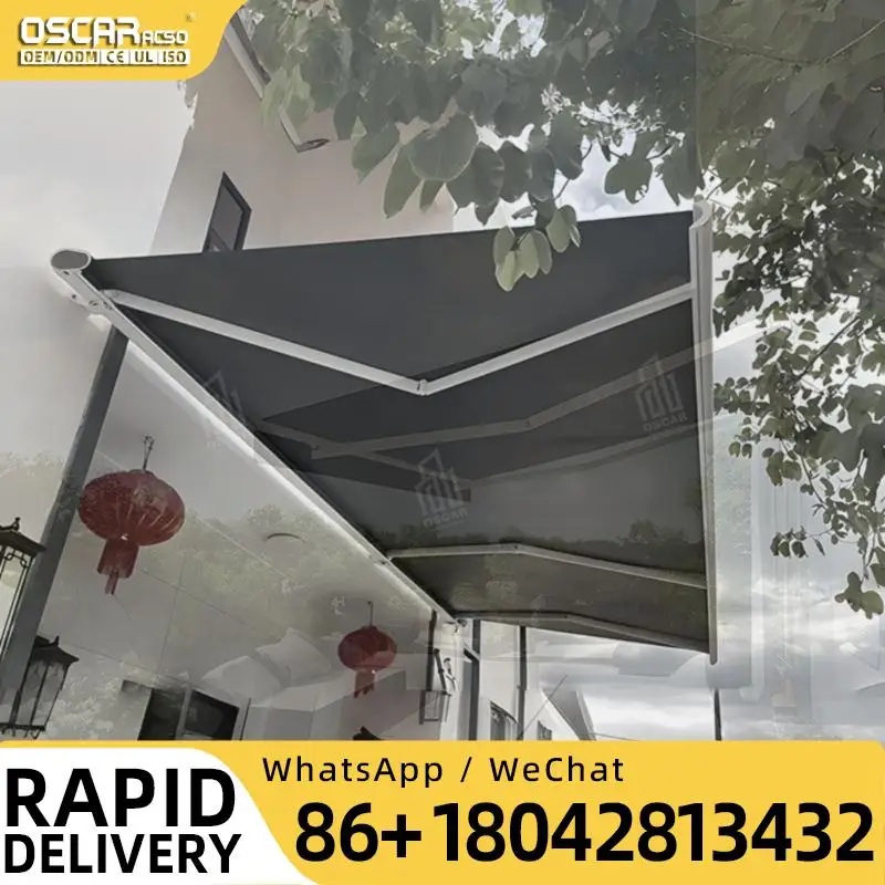 

Открытый электрический складной полный кассетный тент, выдвижной навес для сада, патио, у бассейна в Европе, США, выдвижной тент