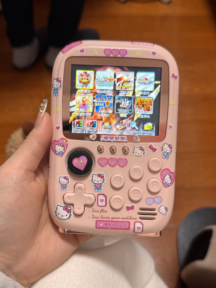 

Hello Kitty Retro Handheld Game Console Mini Portable Power Bank With Soft Light Color Screen Birthday Gift For Teen Girls