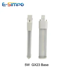 2pc GX23/G23 2Pin 6W LED Lamp 360D 600lm CFL PL-S 13W Equivalent 2Side View 85-265V AC Horizontal Plug Machine Reading PL Light