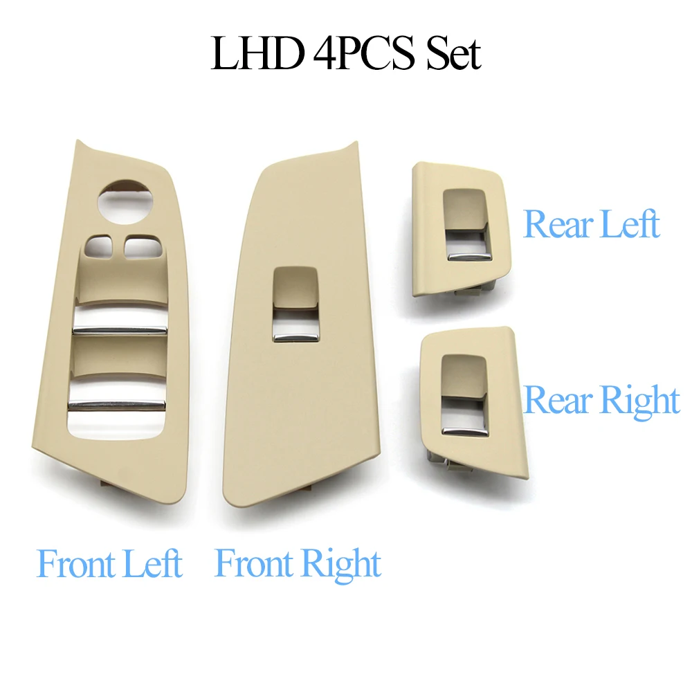 LHD Car Interior Left Right Door Window Lift Switch Cover Panel Trim For BMW 5 Series M5 G30 G31 F90 525 528 530 540 2017-2021