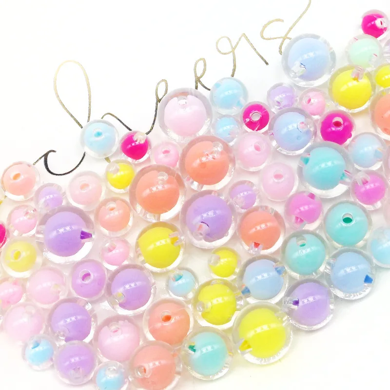 

New personality acrylic beaded inner color beads in the bead diy color ball bracelet accessories wholesale