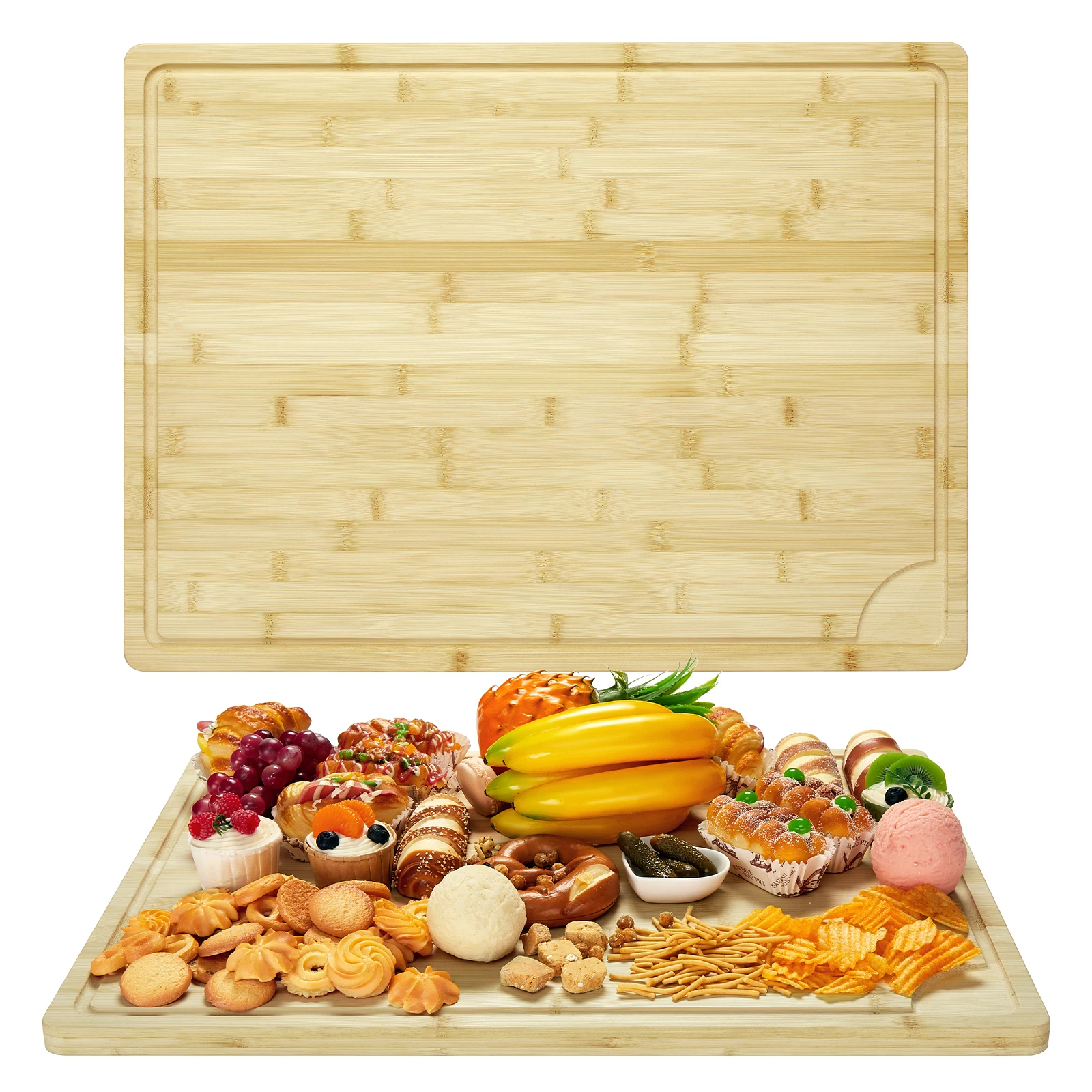 Extra Large Bamboo Cutting Boa - Bamboo Cutting Board 评论和价格