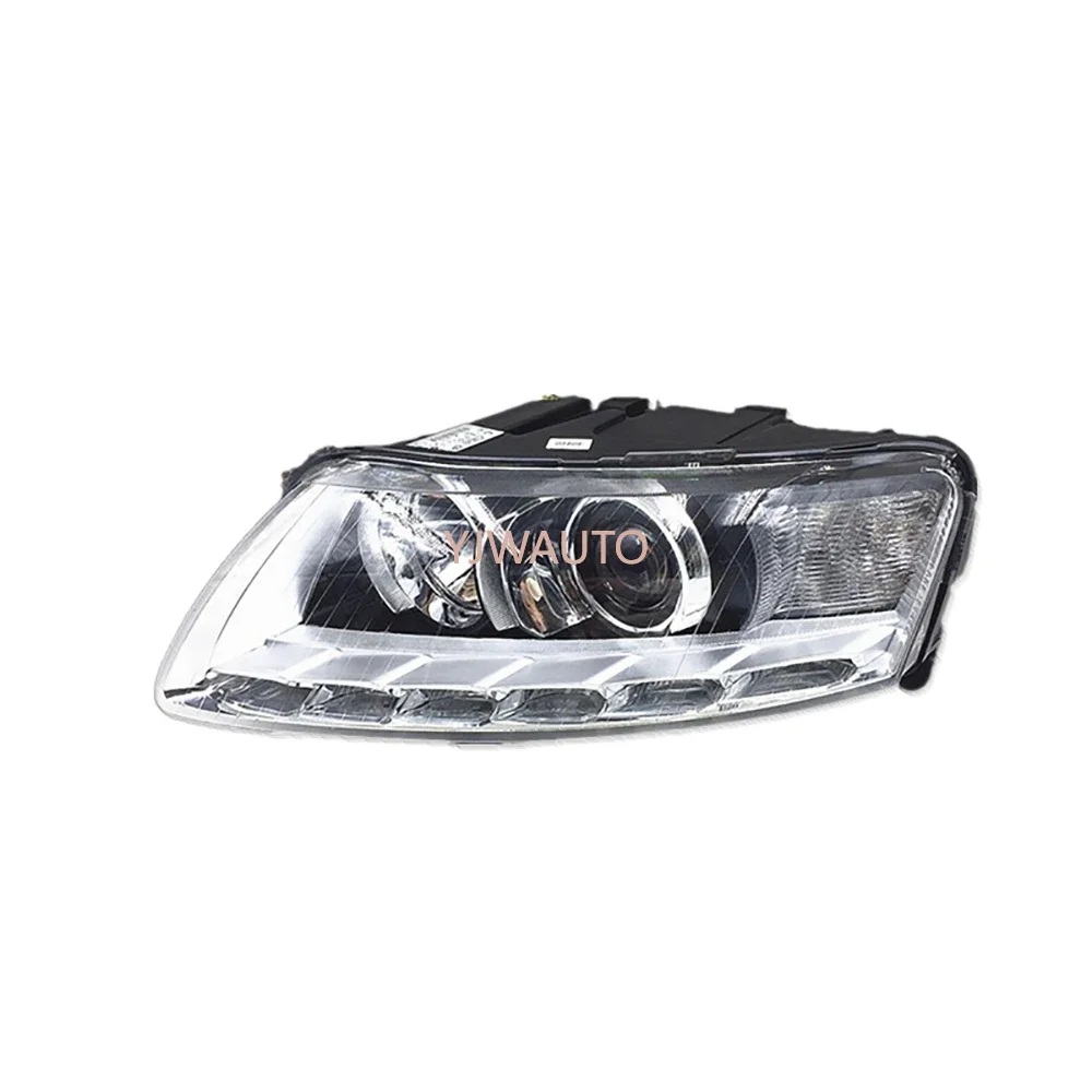 For Audi A6 2009 2010 2011 Headlamp Car Headlight Assembly with Day Running Lamp Replacement Front Whole Auto Light Assembly