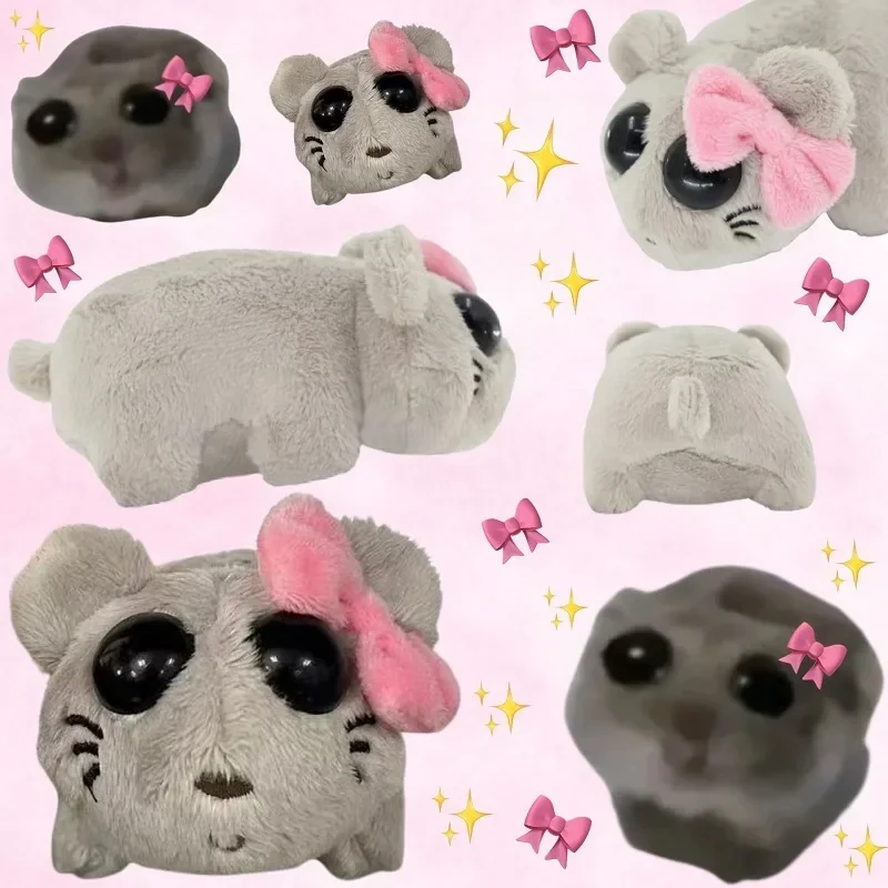 ตุ๊กตาหนูแฮมสเตอร์แสนเศร้า boneka mainan หนูแฮมสเตอร์น่ารักของเล่นนุ่มมีมส์ตุ๊กตาสัตว์ตลกสำหรับเด็กของขวัญวันเกิดวันคริสต์มาส