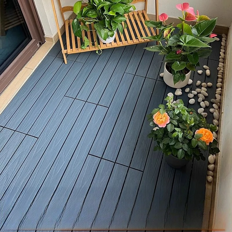 Modern Minimalist WPC DIY Interlocking Waterproof Anticorrosion Decking Tile Outdoor Balcony Garden Bathroom Home Decor Novelty