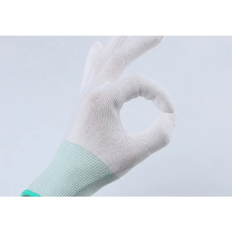 1 Pair Antistatic Gloves Anti Static ESD Electronic Working Gloves Pu Finger Coated Finger PC Antiskid For Finger Protection